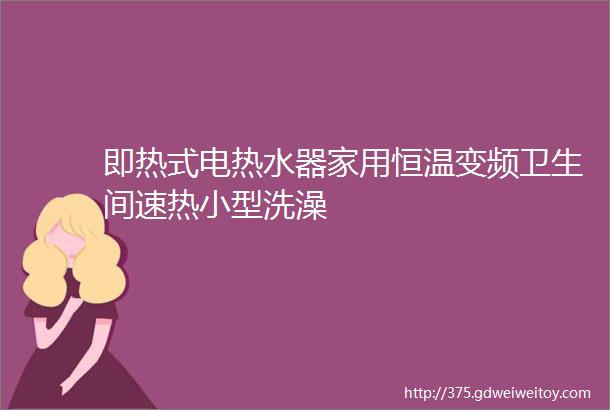 即热式电热水器家用恒温变频卫生间速热小型洗澡