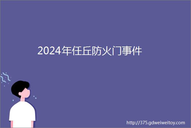 2024年任丘防火门事件